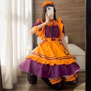 Acessórios de fantasia Plus Tamanho Maid Dress Vestido Halloween Cosplay Fantas