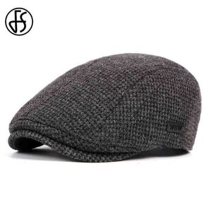 FS Mens Düz Cap Bere Şapka Kadın Yumuşak Newsboy Caps Kış Siyah Gastby Ivy Örme Şapkalar İngiliz Western Gatsby Bere Kapakları J220722