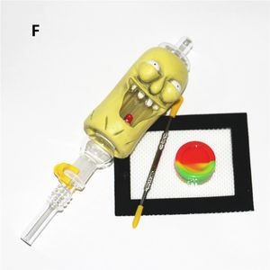 Nargile 14mm 3D Nektar Kit Paslanmaz Çelik Kuvars İpuçları Hookahlar Dab Saman Yağ Donanları Cam Borular Dabber Tool Wax