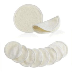 Bamboo Fiber Makeup Remover Pad Velvet Bamboo Cotton Soft Dirt Resistant Washable Reusable Scrubber Beauty Make up Cleaning Tool LT0081