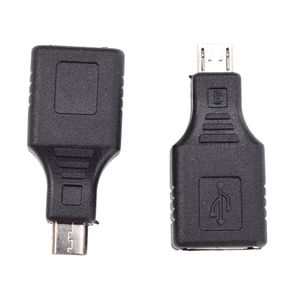 Siyah USB 2.0 Tip A dişi - Mikro B 5 Pin Erkek Fişi OTG Ana Bilgisayar Adaptör Dönüştürücü Konnektörü