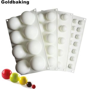 Silicone Chocolate Mold Silicon Ball Cake Moulds 3D Half Sphere Candy Truffle Baking Tray 220815