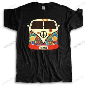 Erkek Yaz Pamuk Marka Tshirt Gevşek T-shirt Hippi Barış Ve Aşk Vintage Casual Tops Için Artı Boyutu Baskı Teeshirt 220421