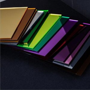 Creative Home Decor Colorful Mirror Panel Acrylic Plexiglass Sheet For Wall Ceiling Table Decoration Wedding Party Event Supplies