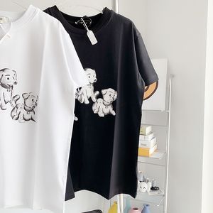 Summer Fashion Fashion Digital Print Puppy Medium Мужская и женская футболка короткие рукава короткие рукава