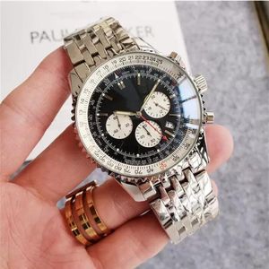 Мужские часы 47 -мм Ultra Big Dial Boutique Boutique Steel Watch -полоса водонепроницаемые часы белого цвета