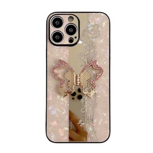 3D Butterfly Flower Bling Case Designer Diamond Hard PC Case TPU для iPhone 13 12 11 Pro Max XR XS X 8 7 плюс модная задняя крышка