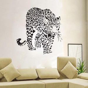 Наклейки на стену Ходьба тигра животных диких росписи плаката обои домашний декор узор спальня декоративная графика
