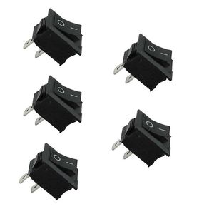 Anahtar 5pcs 250V 3A Mini Tekne Rocker SPST ON-OF-OF-OF-OF-OF-OFF OFF MICRO SWITCHSWITCH