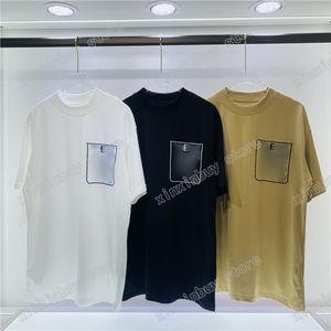 22SS Мужчины Женщины Дизайнеры T Рубашки Tee Pocket Emlleckery Письмо хлопковое с короткими рукавами.