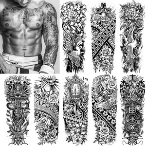 40 дизайнов Мода Черно-белая Верхняя Рука Татуировка Татуировки Водонепроницаемая Экологическая Охрана Татуировки Для Женщин