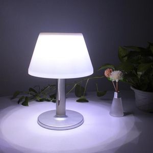 Tischlampen, wasserdicht, Edelstahl, solarbetriebene Lampe, einfacher Schreibtisch für Schlafzimmer, Outdoor-Tisch