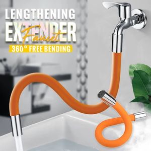 Faucet Extension Extender Bathroom 360° Rotation Adjust Bending Faucet Hoses Splash Proof Universal Extension Tube For Wash Basin