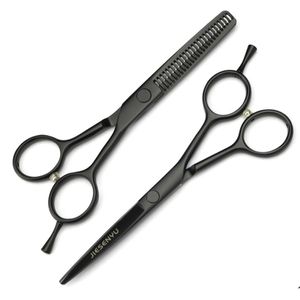 Япония 440C4 дюймовый / 5 5,5 черные парикмахерские ножницы для волос для парикмахерской для стрижки волос Professional 220317