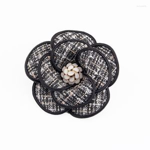 Alfinetes broches de alta qualidade tecido vintage camélia flor para mulheres moda terno cardigã lapela corpete distintivo joias presentes seau22
