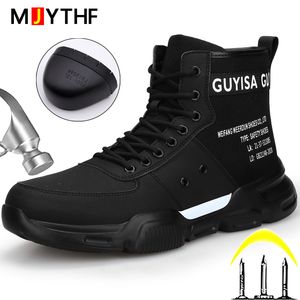 2022 New Men Work Safety Boots Steel Toe Cap work Sneakers Winter Shoes Indestructible Work Protective Shoes Safety Men Boots