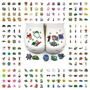 16pcs/set Texas Mexican Style Cartoon Croc Charms Fashion Clog Accessories 2d мягкие пластиковые украшения для обуви Граги для детских браслетов женские сандалии украшения
