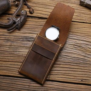 Watch Boxes & Cases Leather Travel Case Pouch Bracelet Bag Organizer For Men WomenWatch Hele22