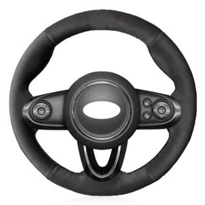 Крышка рулевого колеса Alcantara кожаная замшевая крышка для сшит вручную для Mini Cooper Coupe Clubman Countryman 2014-2022