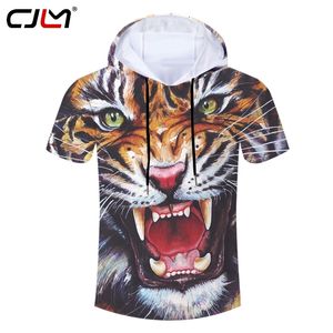 Мужские рубашки Повседневная футболка с капюшоном с изображением тигра и летним принтом в Китае 3D футболка Поставщики оптом 220623