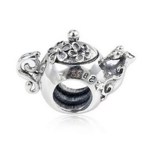 VERZAUBERTE TEEKANNE Charm 925 Silber Pandora Charms für Armbänder DIY Schmuckherstellung Kits Lose Perlen Silber Großhandel 797065CZ