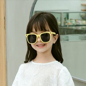 Çocuklar için Kare Güneş Gözlüğü Kızlar Vintage Büyük Boy Bebek Güneş Gözlüğü UV Koru Büyük Çerçeve Bebekler Gafas Toptan