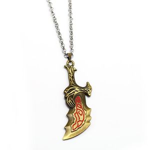 Kolye Kolyeler Oyunu God of War Kolye Kılıç Olympus kratos bıçakları kaos metal bağlantı zinciri erkek kadınlar cazibe hediyeleri mücevherler