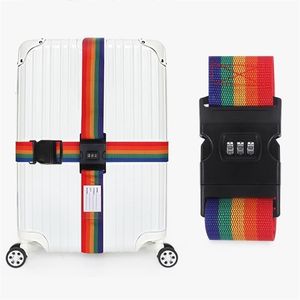 Bagaj kayışı çapraz kayış paketleme ayarlanabilir seyahat bavul şifresi kilit tokası kayış bagaj kemerleri 220621