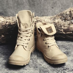 Large Size British Boots Breathable and Comfortable Fashion Canvas High-top Desert Four Seasons Shoes 220810