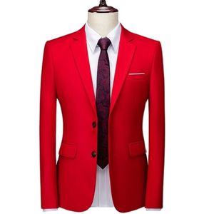 16 renk erkekler ince ofis blazer ceket moda katı erkek takım elbise ceket gelinlik ceket rahat iş erkek takım elbise 6xl 220510
