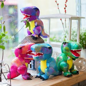 Ups peluş bebek karikatür dinozor parlak deri bebek kapmak erkekler doğum günü peluş oyuncak parlak cilt tyrannosaurus rex