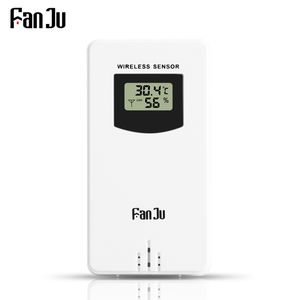 Fanju Temperature Humidity Wireless Sensor Meter Hygrometer Electronic Digital Thermometer In/Outdoor Used with Weather Stations 220531