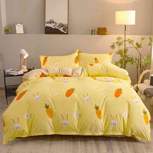 Yanyangtian New Bedding Conjunto de quatro peças capa de edredão lençóis 150 lençóis de tamanho de verão