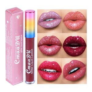 Блеск для губ Metal Gillter Pearlescent Diamond Lip Gloss Nude Candy Liquid Lipstick Lips Увлажняющий крем Косметика Metallic Shine Lipgloss