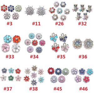Ev El Sanatları Araçları Cazibe Bilezik Mücevherler Snap Duthing Rhinestone Karışık Stil Noosa Düğmeleri için Uygun Deri Kolye DIY Aksesuarları ZC1104