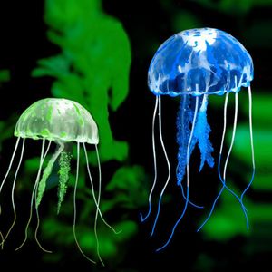 Yenilik Öğeleri Renkli Yapay Parlayan Efekt Denizanası Su Tankı Akvaryum Dekor Mini Denizaltı Süs Dekorasyon Sucul Evcil Hayvan Malzemeleri