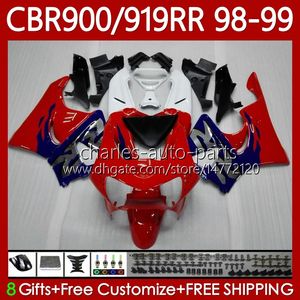 Honda CBR919 CBR 900 919 RR CC 98-99 Yıl Vücut 127N012 CBR 919RR 900RR 919cc CBR900 RR CBR919RR 98 900 900CC CBR919RR 1998 1999 PERSORLARI Kiti Kırmızı Mavi Blk