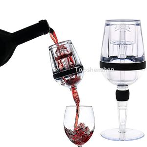 Bar Araçları Şaraplar Cam Goblet Şekli Kırmızı Şarap Havalandırıcı Dahası Damla Damla Stand Stand Stand Stand Difüzör Hava Havalandırma Süzgeç