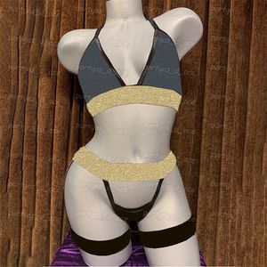 Siyah Seksi Bikini Yastıklı Bölünmüş Bayan Mayo Iç Çamaşırı Kadın Plaj Havuzu Parti Sutyen Külot Thongs Legging Yaz Plaj Mayo