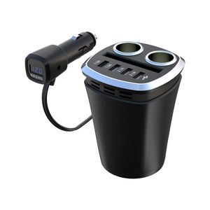 3.1a Cup Car Charger Многофункциональное напряжение дисплея 2 USB -автомобиль -DC Power Adapter Adapter Cup Cup Cuperte Splitter для GPS DVR