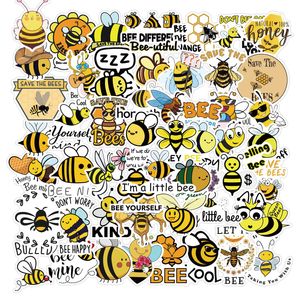 50 шт., мультяшная милая пчела, наклейка с животными, насекомое, мед, граффити, детские игрушки, скейтборд, автомобиль, мотоцикл, велосипед, наклейка, наклейки, оптовая продажа