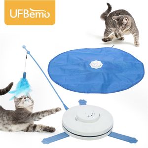Ufbemo kedi oyuncak interaktif lazer sohbet gizli kumaş hareketli fare tüyü evcil hayvan çılgın oyuncak teaser otomatik 220423