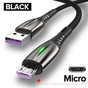 5a 2m 6ft Micro USB Data Cable Android Mobile Phone Зарядное устройство быстро зарядка зарядка для Xiaomi Samsung Huawei