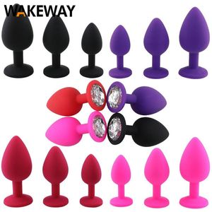 Wakeway Adult Sexy Toys Силиконовые прикладка Anal Plug Uni для женщин -пары стимулятор ювелирных изделий