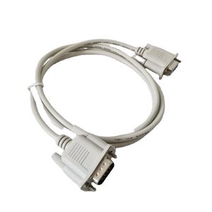 DB9 RS232 9PIN COM Veri Uzatma Kablosu Erkek - Kadın Panel Montaj Tel Vidalı Beyaz 1.5m