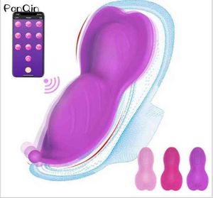 Nxy Eggs Женская беспроводная Wireless G-Spot Vibrator Remote App Control Bluetooth Butterfly Therable Dildo Counties, подходящие для пар, сексуальные игрушки 0125