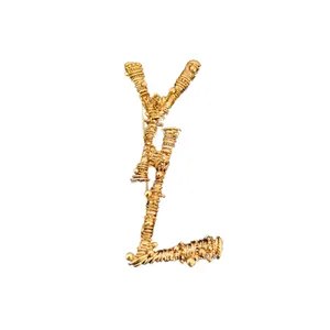 Bayan Broş Tasarımcı Mektup Broş Pins Lüks Moda Brosche Yüksek Kaliteli Takı Kadın Erkek Unisex Altın Broş Elbise Aksesuarı