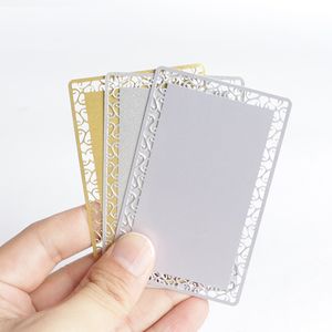 Алюминиевая сублимация металлические визитные карточки заготовки 3,39 x 2,13x0,01 дюйма название лазерное выгравированное домашнее офис DI -подарочные карты DIY