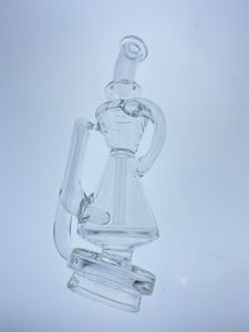 Clear Carta Recycler Стеклянный кальян Dab Rig Курительная трубка Заводской магазин Добро пожаловать на заказ