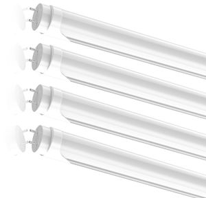 ABD Stok T8 G13 LED ampuller 4 ayak 22W 5000K Soğuk Beyaz Tüp Işıkları 4ft Buzlu Kapak Floresan Ampul Balast Bypass Çift Uçlu Güç